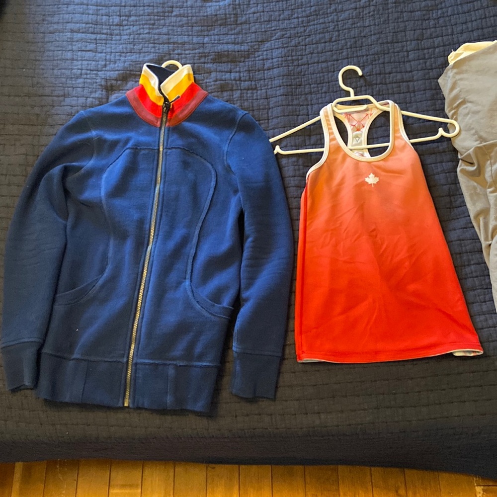lululemon sweater/tanktop